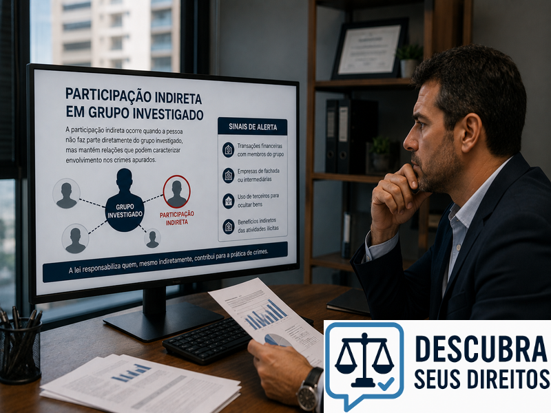 Participação indireta em grupo investigado — quando a vinculação involuntária pode gerar riscos jurídicos
