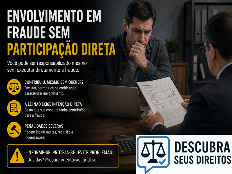 Envolvimento em fraude sem participação direta — quando a vinculação indireta pode gerar riscos jurídicos