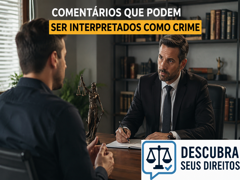 Comentários que podem ser interpretados como crime — quando a manifestação pode gerar responsabilidade jurídica