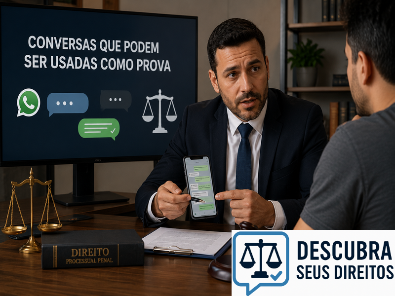 Conversas que podem ser usadas como prova — quando registros informais ganham relevância jurídica