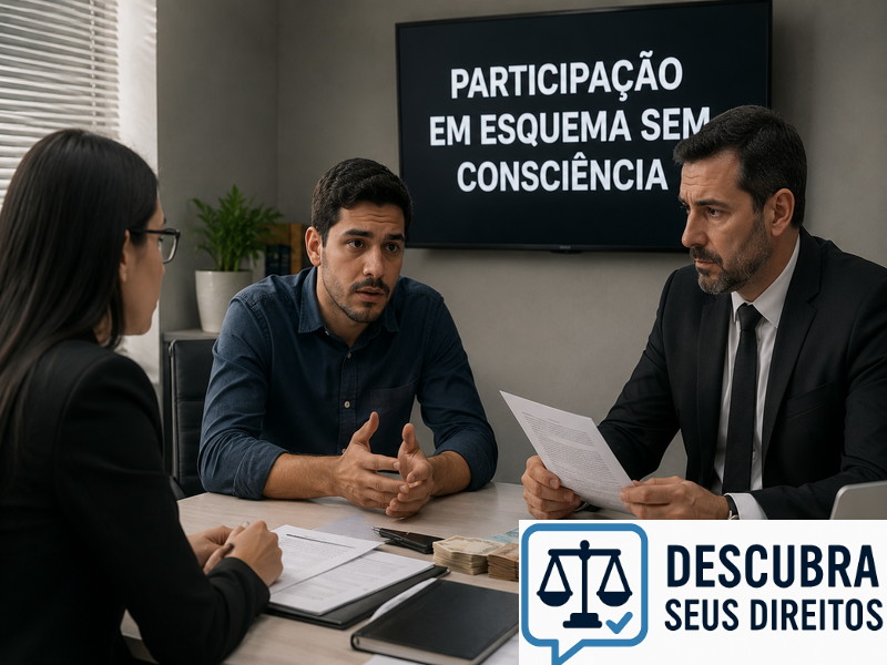 Participação em esquema sem consciência — quando o envolvimento involuntário pode gerar riscos jurídicos