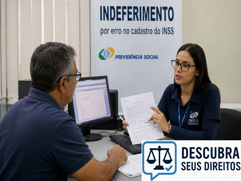Indeferimento por erro no cadastro do INSS — quando falhas sistêmicas impedem o acesso ao benefício