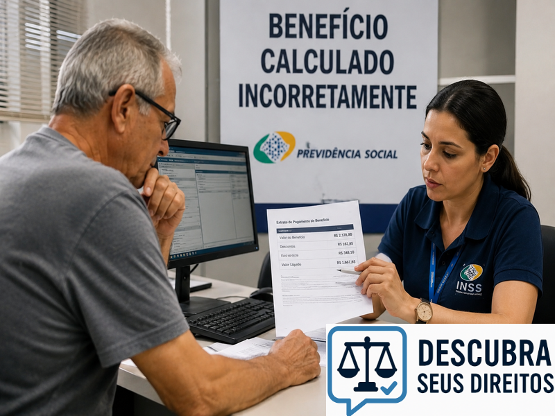 Benefício calculado incorretamente — quando erros no cálculo reduzem o valor devido ao segurado