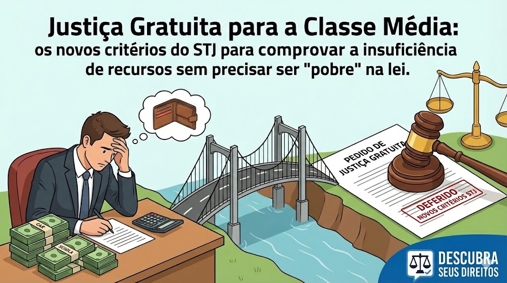 Justiça gratuita para a classe média: o que mudou no STJ e como comprovar insuficiência de recursos sem “miserabilidade”