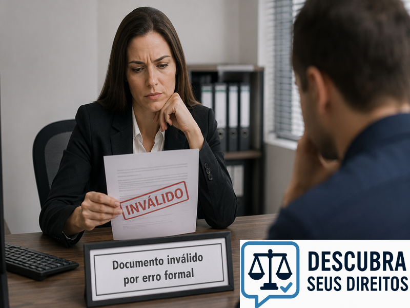 Documento inválido por erro formal — quando falhas técnicas impedem o reconhecimento de provas legítimas