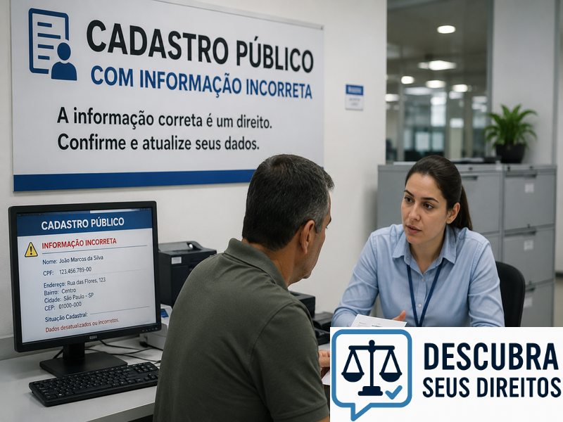 Cadastro público com informação incorreta — quando dados errados geram prejuízos e restrições indevidas