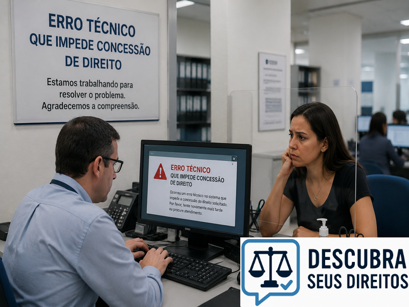 Erro técnico que impede concessão de direito — quando falhas no sistema bloqueiam o acesso a benefícios