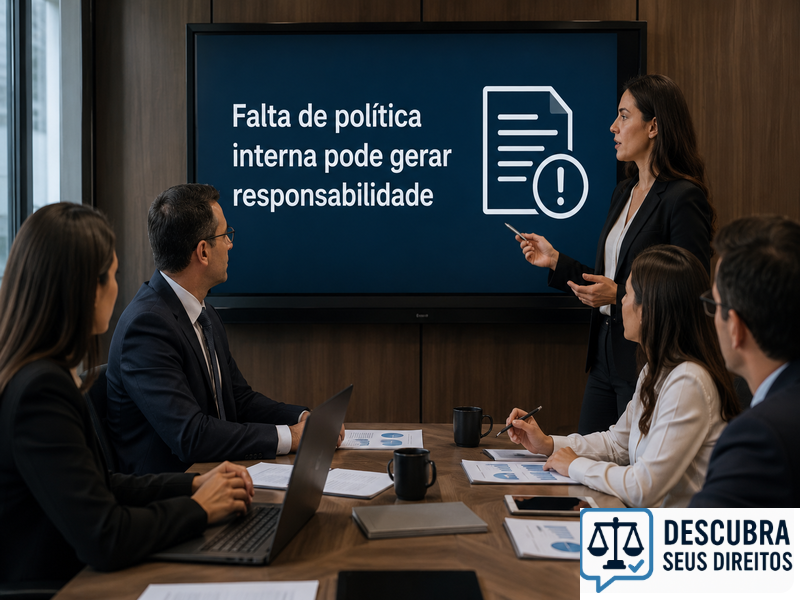 Falta de política interna pode gerar responsabilidade — quando a ausência de regras organizacionais expõe empresas a riscos jurídicos