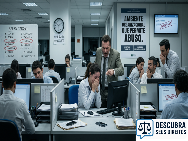 Ambiente organizacional que permite abuso — quando a tolerância institucional favorece práticas ilícitas