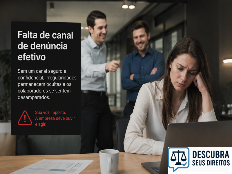 Falta de canal de denúncia efetivo — quando a ausência de mecanismos seguros de reporte gera responsabilidade