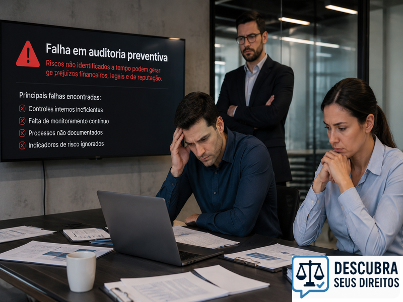 Falha em auditoria preventiva — quando a ausência de verificação interna contribui para danos e responsabilização