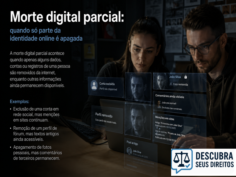 Morte digital parcial — quando só parte da identidade online é apagada
