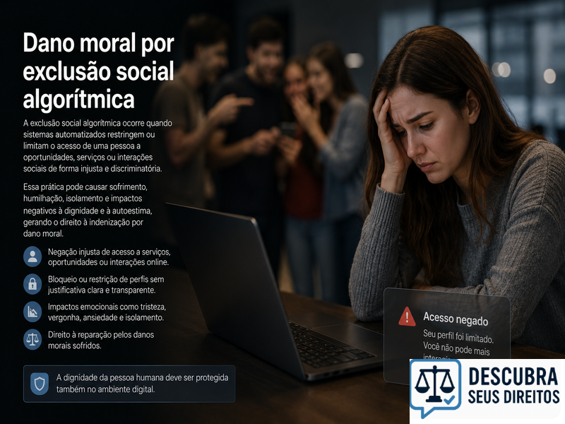 Dano moral por exclusão social algorítmica — quando decisões automatizadas isolam indivíduos no ambiente digital
