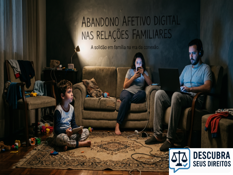 “Abandono afetivo digital” em relações familiares — quando a ausência virtual impacta vínculos e gera reflexos jurídicos