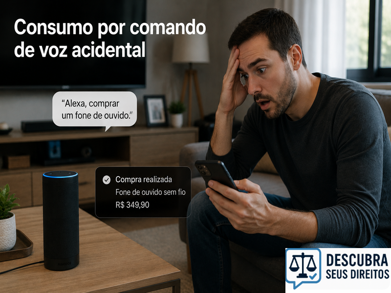 Consumo por comando de voz acidental — quando a contratação ocorre sem intenção do usuário