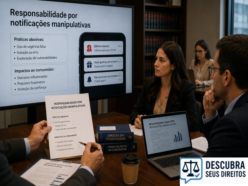 Responsabilidade por notificações manipulativas — quando alertas digitais influenciam indevidamente decisões