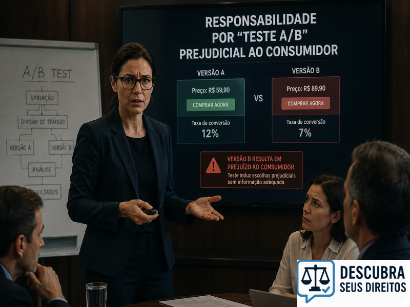 Responsabilidade por “teste A/B” prejudicial ao consumidor — quando experimentos digitais causam danos