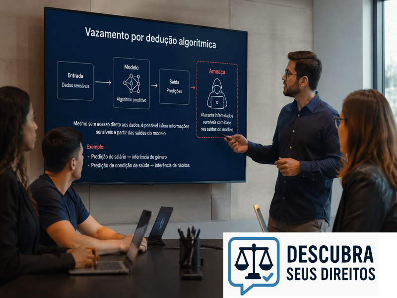 Vazamento por dedução algorítmica — quando dados não revelados são expostos por inferência
