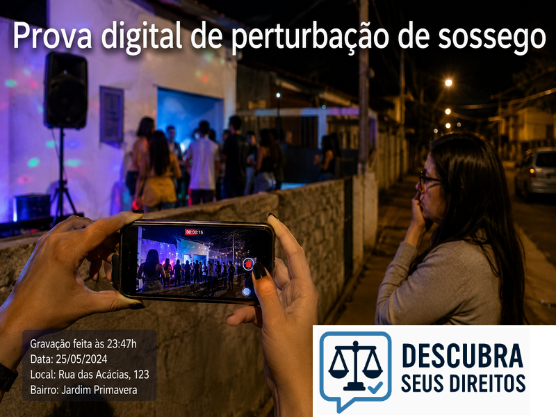Prova digital de perturbação de sossego — validade e limites de registros tecnológicos em conflitos de vizinhança