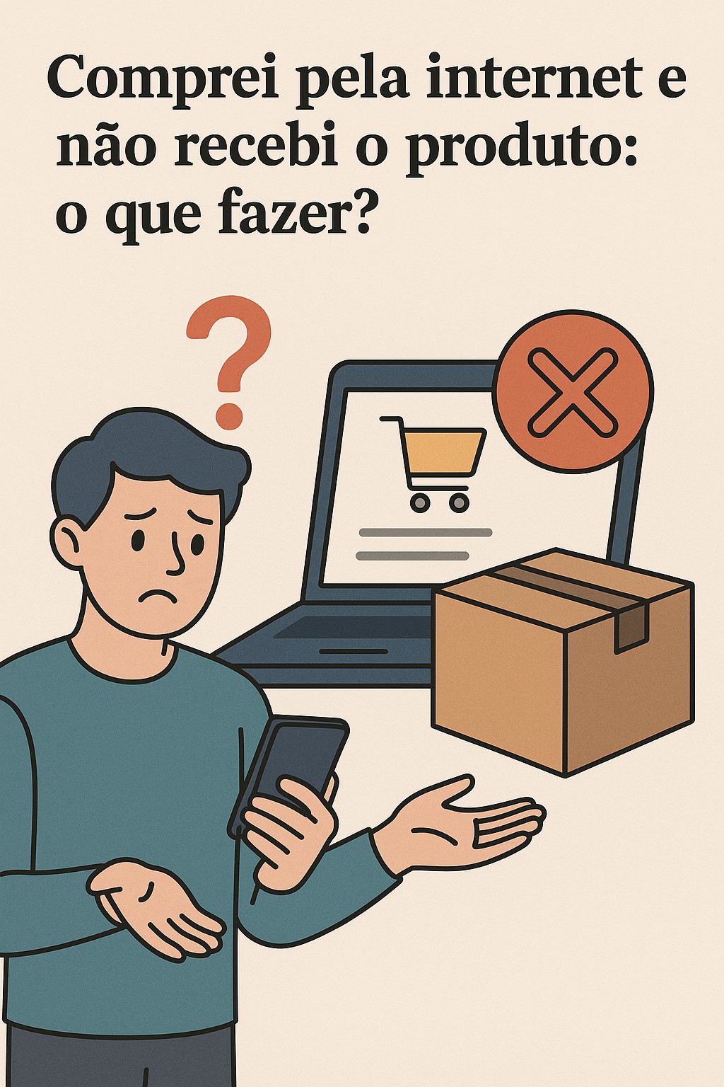 Comprei pela internet e não recebi o produto: o que fazer?