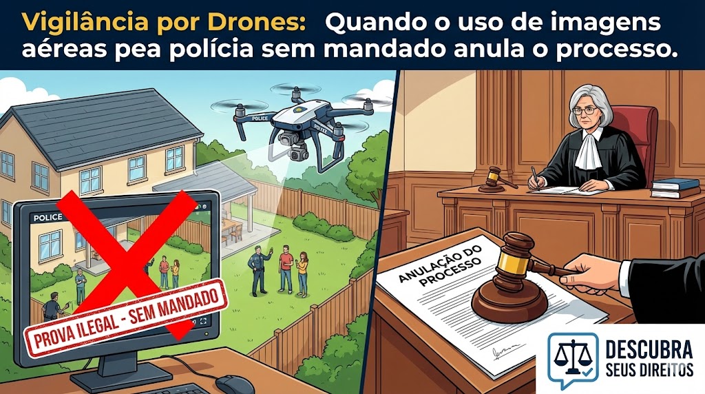 Vigilância por drones e prova ilícita: quando a câmera no céu vira violação do domicílio