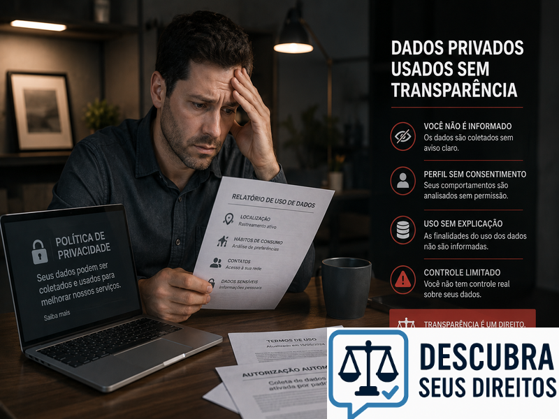 Dados privados usados sem transparência — os riscos jurídicos da utilização oculta de informações pessoais