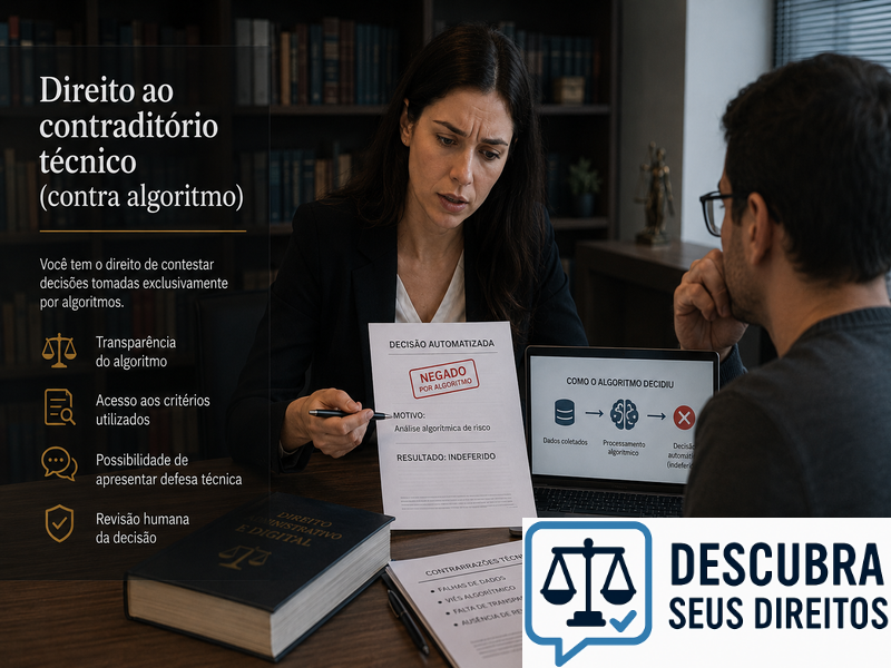 Direito ao contraditório técnico (contra algoritmo) — quando decisões automatizadas devem poder ser contestadas