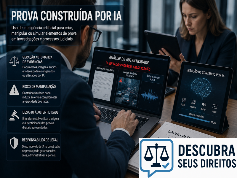 Prova construída por IA — quando conteúdos gerados por inteligência artificial podem ser utilizados como prova