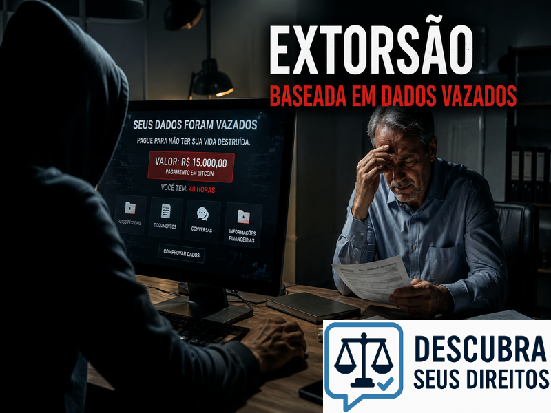Extorsão baseada em dados vazados — quando informações pessoais são utilizadas para exigir vantagens indevidas