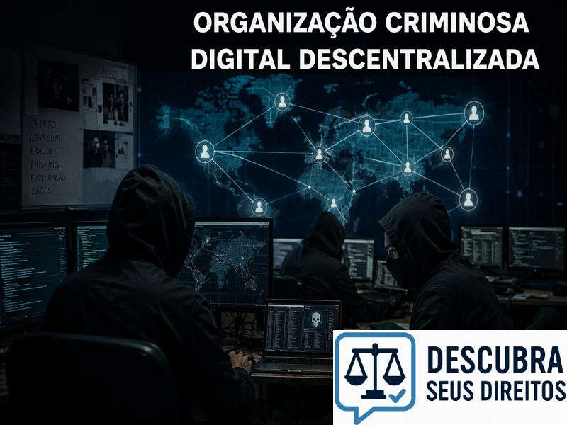 Organização criminosa digital descentralizada — quando grupos ilícitos atuam sem estrutura hierárquica tradicional