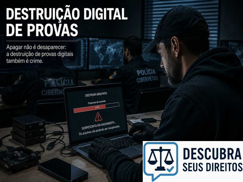 Destruição digital de provas — quando evidências eletrônicas são apagadas ou comprometidas