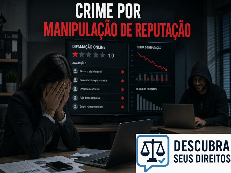 Crime por manipulação de reputação — quando a imagem digital é alterada artificialmente para causar prejuízos