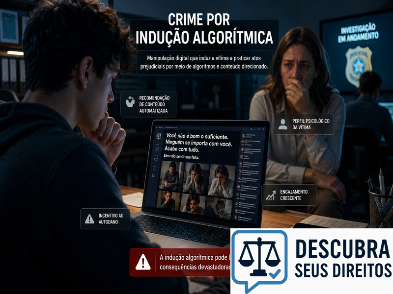 Crime por indução algorítmica — quando plataformas digitais podem influenciar condutas ilícitas