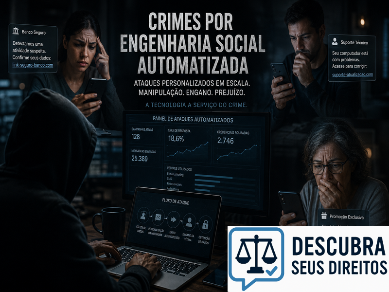 Crimes por engenharia social automatizada — quando a inteligência artificial amplia a capacidade de enganar vítimas