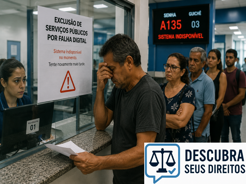 Exclusão de serviços públicos por falha digital — quando problemas tecnológicos impedem o exercício de direitos fundamentais
