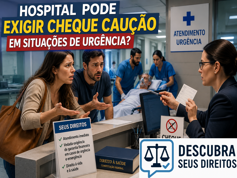Hospital pode exigir cheque caução em situações de urgência? — Entenda o que diz a lei e quais são os direitos do paciente