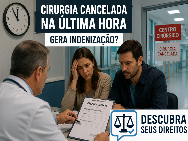 Cirurgia cancelada na última hora gera indenização? — Entenda quando o adiamento pode gerar direito à reparação