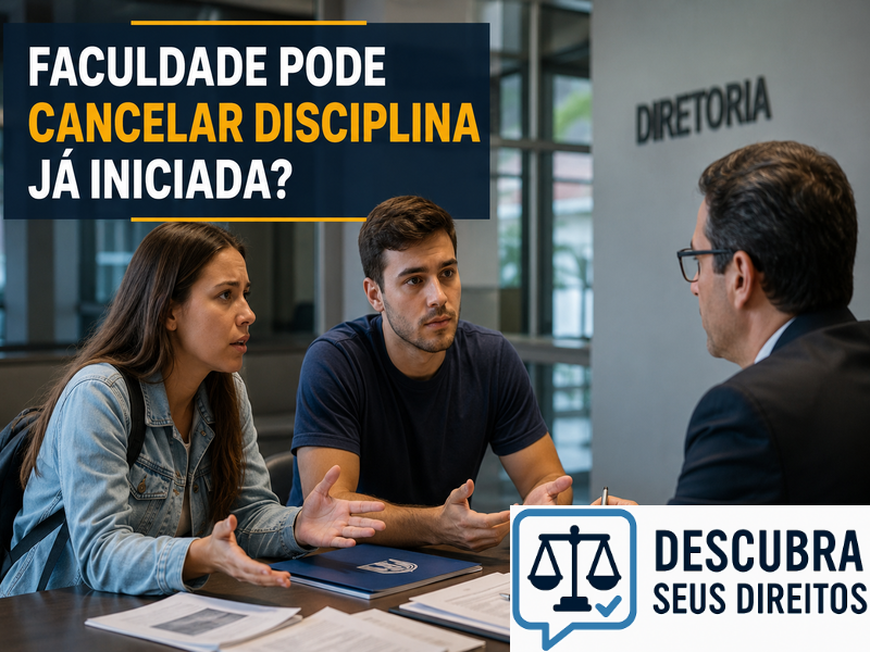 Faculdade pode cancelar disciplina já iniciada? — Entenda quando a alteração do curso pode ser considerada legal