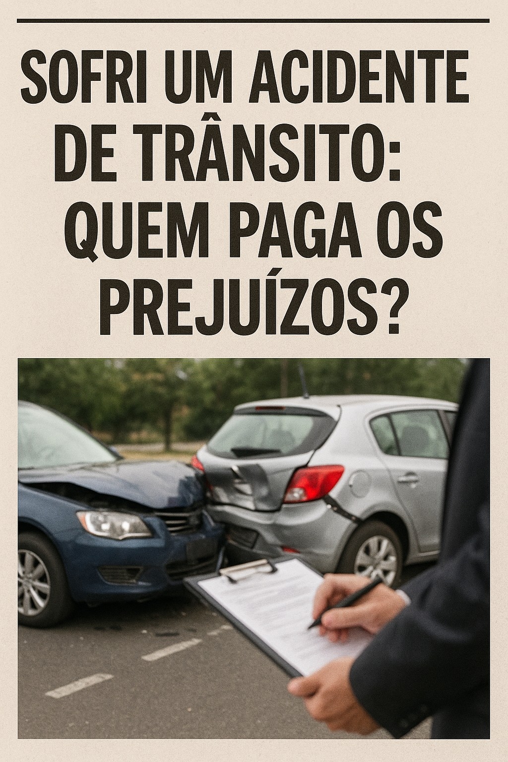 Sofri um acidente de trânsito: quem paga os prejuízos?