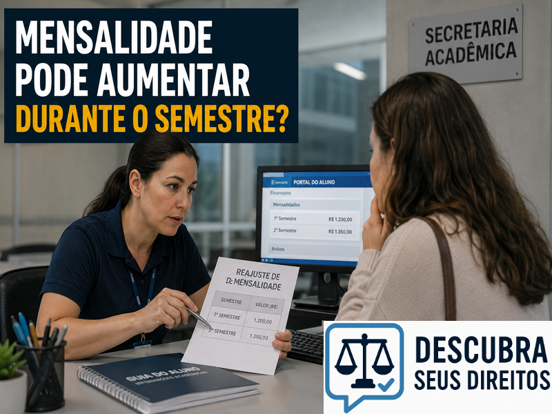 Mensalidade escolar pode aumentar durante o semestre? — Entenda o que diz a lei e quando o reajuste é permitido