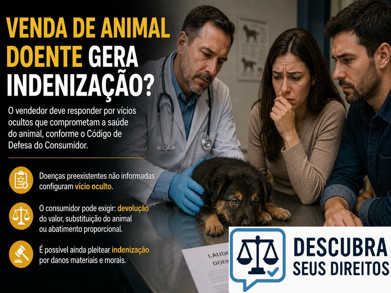 Venda de animal doente gera indenização? — Entenda quando o comprador pode buscar a reparação dos prejuízos