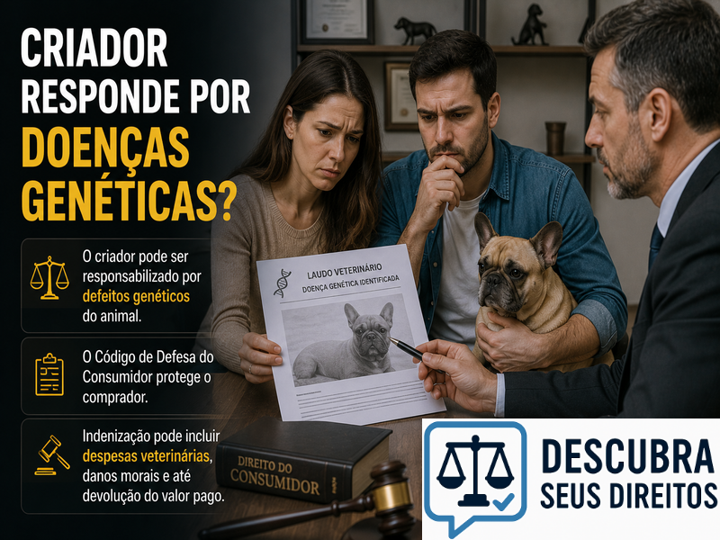 Criador responde por doenças genéticas? — Entenda quando pode haver responsabilidade pela venda de animais com enfermidades hereditárias