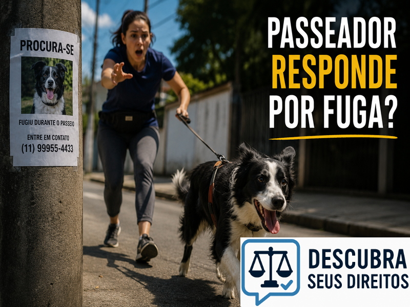 Passeador responde por fuga do animal? — Entenda quando pode haver responsabilidade pelos prejuízos