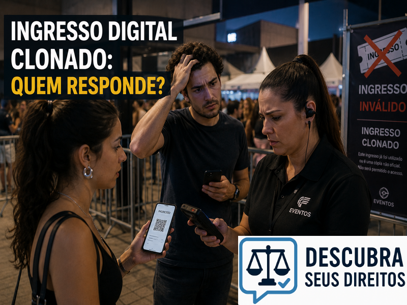 Ingresso digital clonado: quem responde? — Entenda quem pode ser responsabilizado quando o consumidor é impedido de entrar no evento