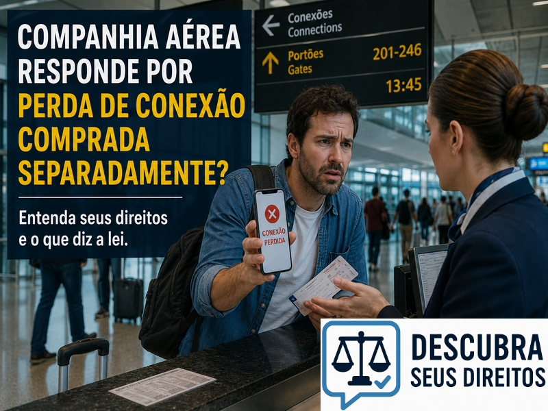 Companhia aérea responde por perda de conexão comprada separadamente? — Entenda quando pode haver responsabilidade pelos prejuízos do passageiro