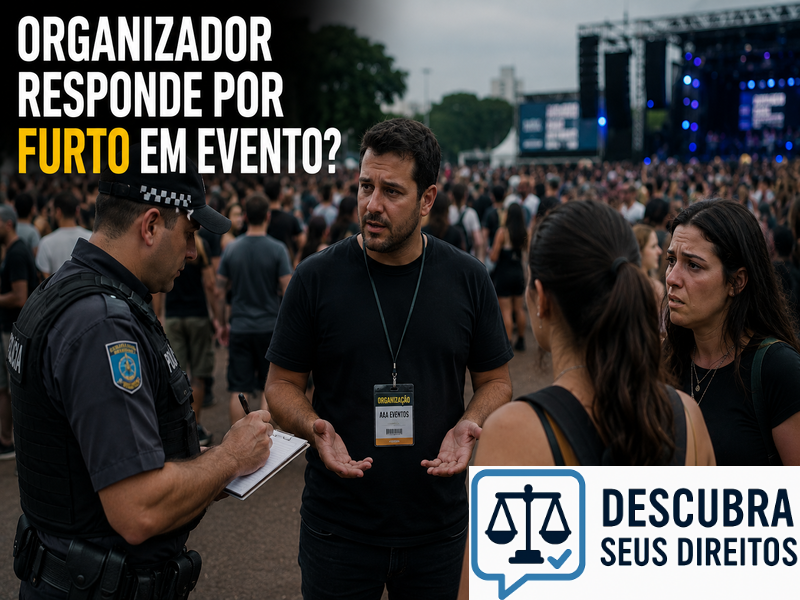 Organizador responde por furto em evento? — Entenda quando pode haver responsabilidade pelos prejuízos do participante