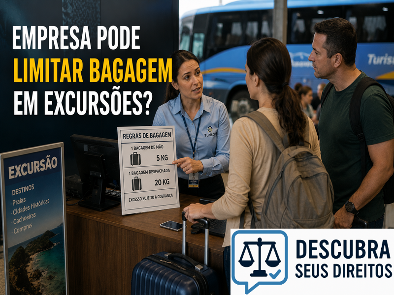 Empresa pode limitar bagagem em excursões? — Entenda quando a restrição é válida e quais são os direitos do consumidor
