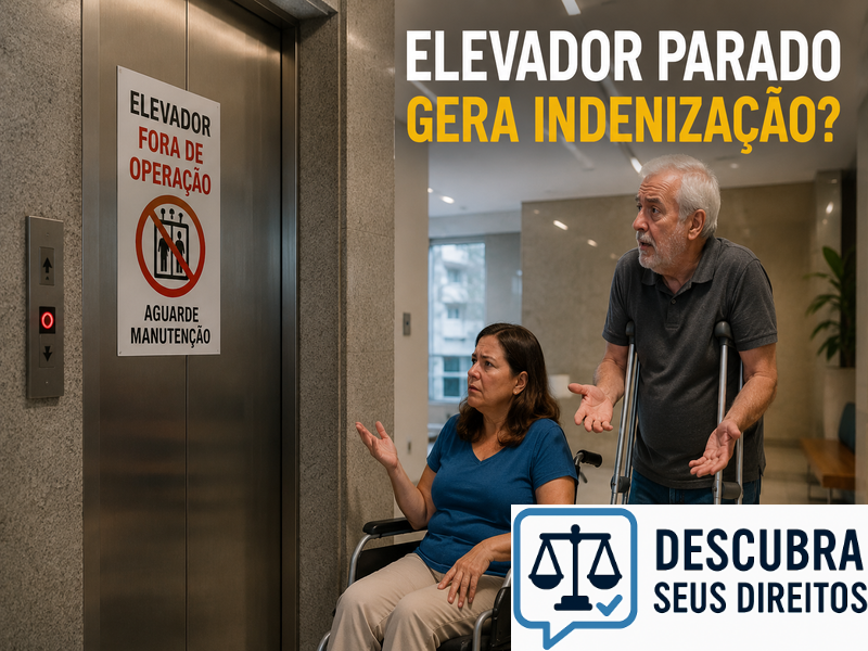 Elevador parado gera indenização? — Entenda quando a interrupção do serviço pode gerar responsabilidade