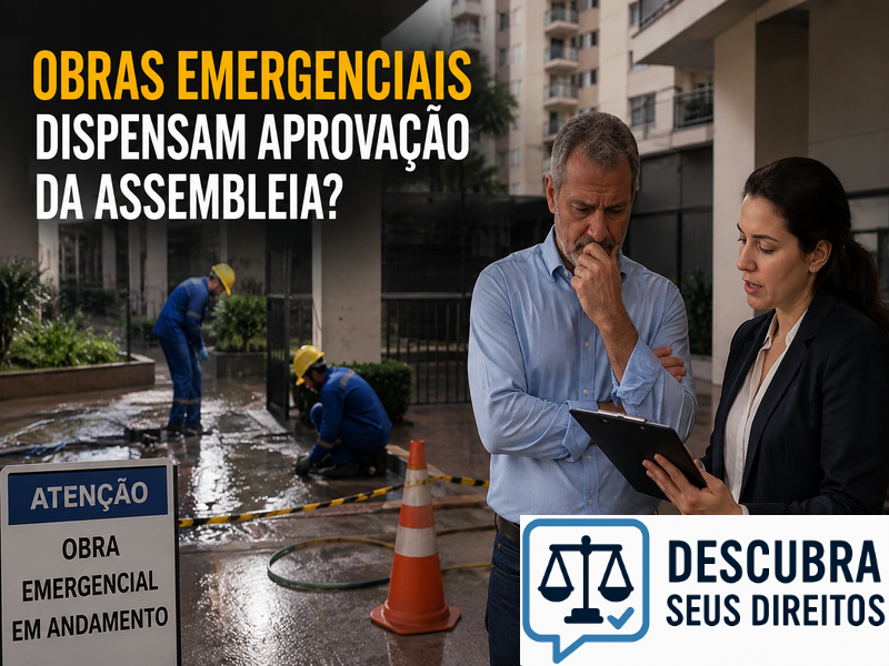 Obras emergenciais dispensam aprovação da assembleia? — Entenda quando a execução imediata é permitida e quais são os limites legais