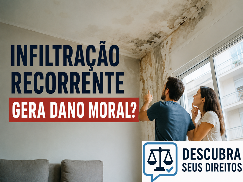 Infiltração recorrente gera dano moral? — Entenda quando os transtornos podem ultrapassar os prejuízos materiais